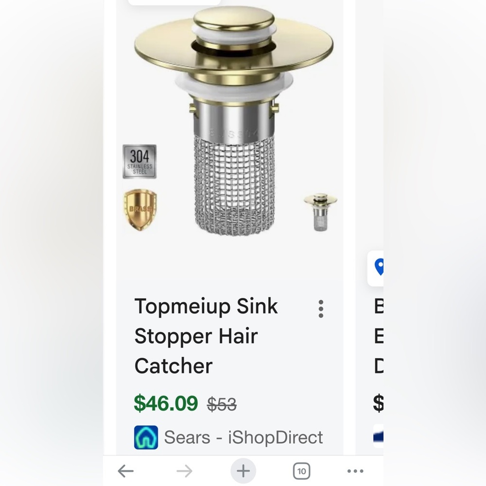 Topmeiup Sink Strainer Stopper - Stainless Steel